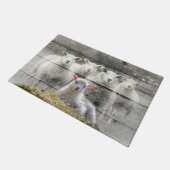 シープフロックベビーラム ドアマット (アングル)