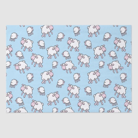 シープブルーラッピング紙 薄葉紙 (正面)