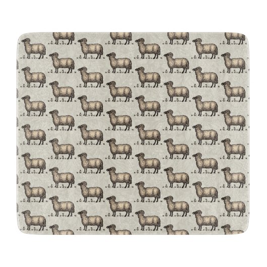 シープラムファームアニマルヴィンテージ カッティングボード (正面)