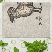 シープラムファームアニマルヴィンテージ キッチンタオル (折り畳み)