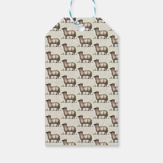 シープラムファームアニマルヴィンテージ ギフトタグ (裏面)