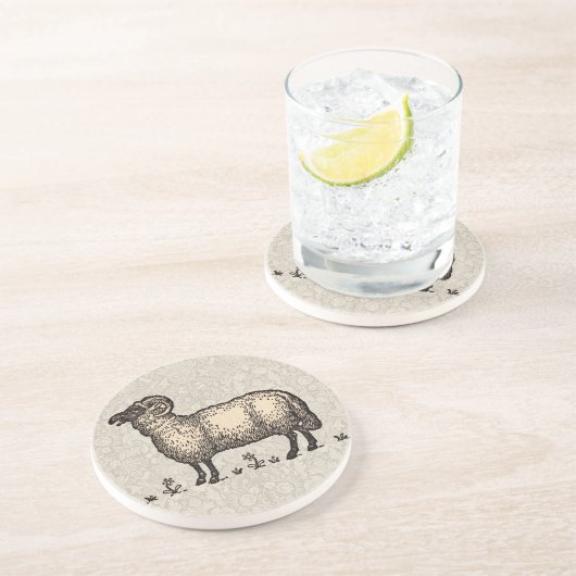 シープラムファームアニマルヴィンテージ コースター (側面)