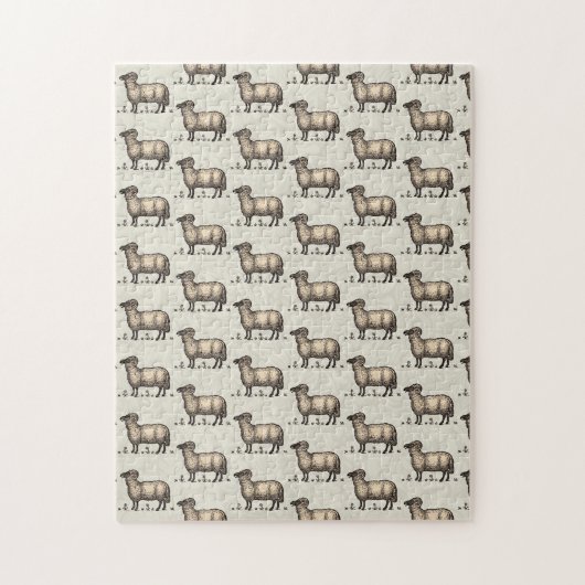 シープラムファームアニマルヴィンテージ ジグソーパズル (縦)