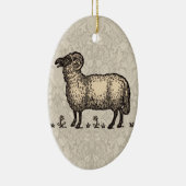 シープラムファームアニマルヴィンテージ セラミックオーナメント (右)