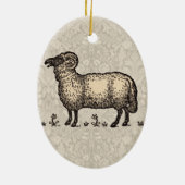 シープラムファームアニマルヴィンテージ セラミックオーナメント (裏面)
