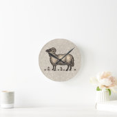 シープラムファームアニマルヴィンテージ ラウンド壁時計 (ホーム)