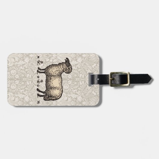 シープラムファームアニマルヴィンテージ ラゲッジタグ (正面横)