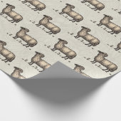 シープラムファームアニマルヴィンテージ ラッピングペーパー (角)