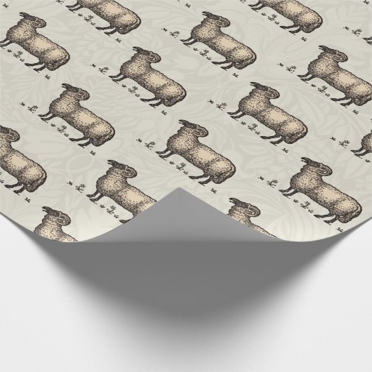 シープラムファームアニマルヴィンテージ ラッピングペーパー (角)