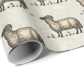 シープラムファームアニマルヴィンテージ ラッピングペーパー (ロールコーナー)