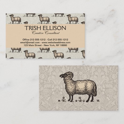 シープラムファームアニマルヴィンテージ 名刺 (正面/裏面)