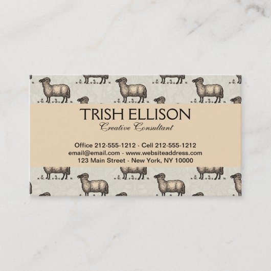 シープラムファームアニマルヴィンテージ 名刺 (正面)