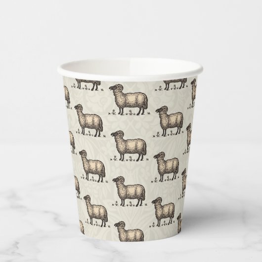 シープラムファームアニマルヴィンテージ 紙コップ (左)
