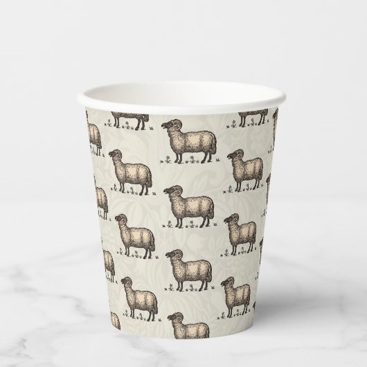 シープラムファームアニマルヴィンテージ 紙コップ (正面)
