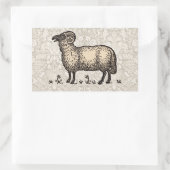 シープラムファームアニマルヴィンテージ 長方形シール (バッグ)