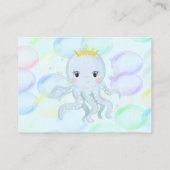 シープリンスタコの少年の本の下でベビー 名刺 (裏面)