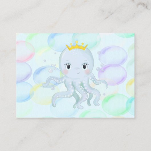 シープリンスタコの少年の本の下でベビー 名刺 (裏面)