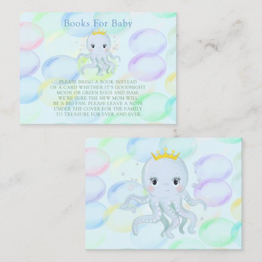 シープリンスタコの少年の本の下でベビー 名刺 (正面/裏面)