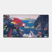 シープレーンの旅行ポス飛んでいるターカリブの デスクマット (正面)