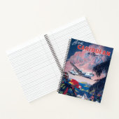 シープレーンの旅行ポス飛んでいるターカリブの ノートブック (内部)