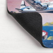 シープレーンの旅行ポス飛んでいるターカリブの マウスパッド (コーナー)