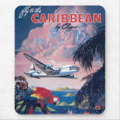 シープレーンの旅行ポス飛んでいるターカリブの マウスパッド (正面)