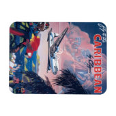 シープレーンの旅行ポス飛んでいるターカリブの マグネット (横)