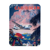 シープレーンの旅行ポス飛んでいるターカリブの マグネット (縦)