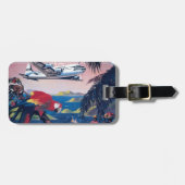 シープレーンの旅行ポス飛んでいるターカリブの ラゲッジタグ (正面横)