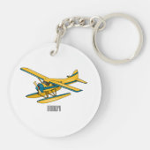 シープレーン漫画イラストレーション キーホルダー (裏面)