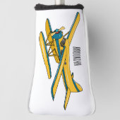 シープレーン漫画イラストレーション ゴルフヘッドカバー (回転90)