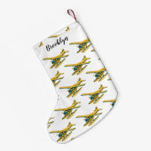 シープレーン漫画イラストレーション スモールクリスマスストッキング (裏面 (吊り時))