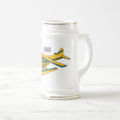 シープレーン漫画イラストレーション ビールジョッキ (正面右)