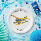 シープレーン漫画イラストレーション ペーパープレート (パーティー)