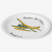 シープレーン漫画イラストレーション ペーパープレート (アングル)