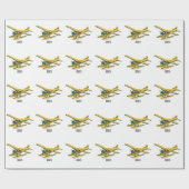 シープレーン漫画イラストレーション ラッピングペーパー (フラット)