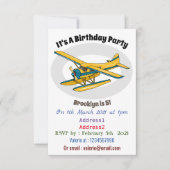 シープレーン漫画イラストレーション 招待状 (正面)