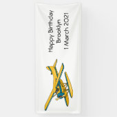 シープレーン漫画イラストレーション 横断幕 (縦)