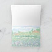 シープワイルドフラワーメドウハッピーバースデー カード (内部)