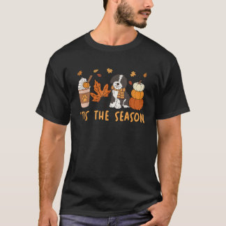 シープードルドッグ秋秋かぼちゃ Tシャツ