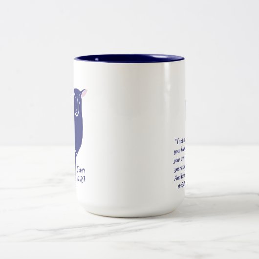 シープ信仰、2トーンのコーヒーマグ ツートーンマグカップ (中央)