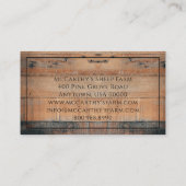 シープ素朴シープラップバーンウッドカスタムファームロゴ 名刺 (裏面)