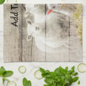 シープ素朴ベビーラムバーラップ キッチンタオル (折り畳み)