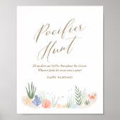 シーベイビーシャワーおしゃぶり狩り標識の下 ポスター (正面)