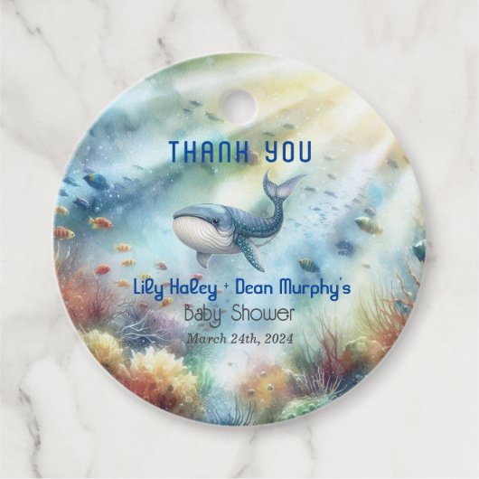 シーベイビーシャワーの下で フェイバータグ (正面)