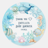 シーベイビーシャワーの下で ラウンドシール (正面)