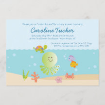 シーベイビーシャワーの下で