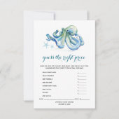 シーベイビーシャワーゲームの下 招待状 (正面)