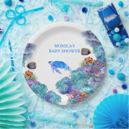 シーベイビーシャワー航海の海 ペーパープレート