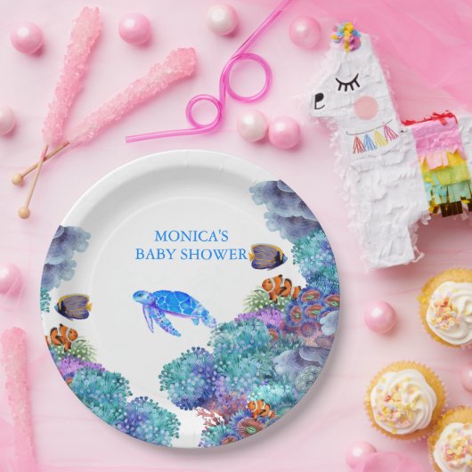 シーベイビーシャワー航海の海 ペーパープレート (パーティー)